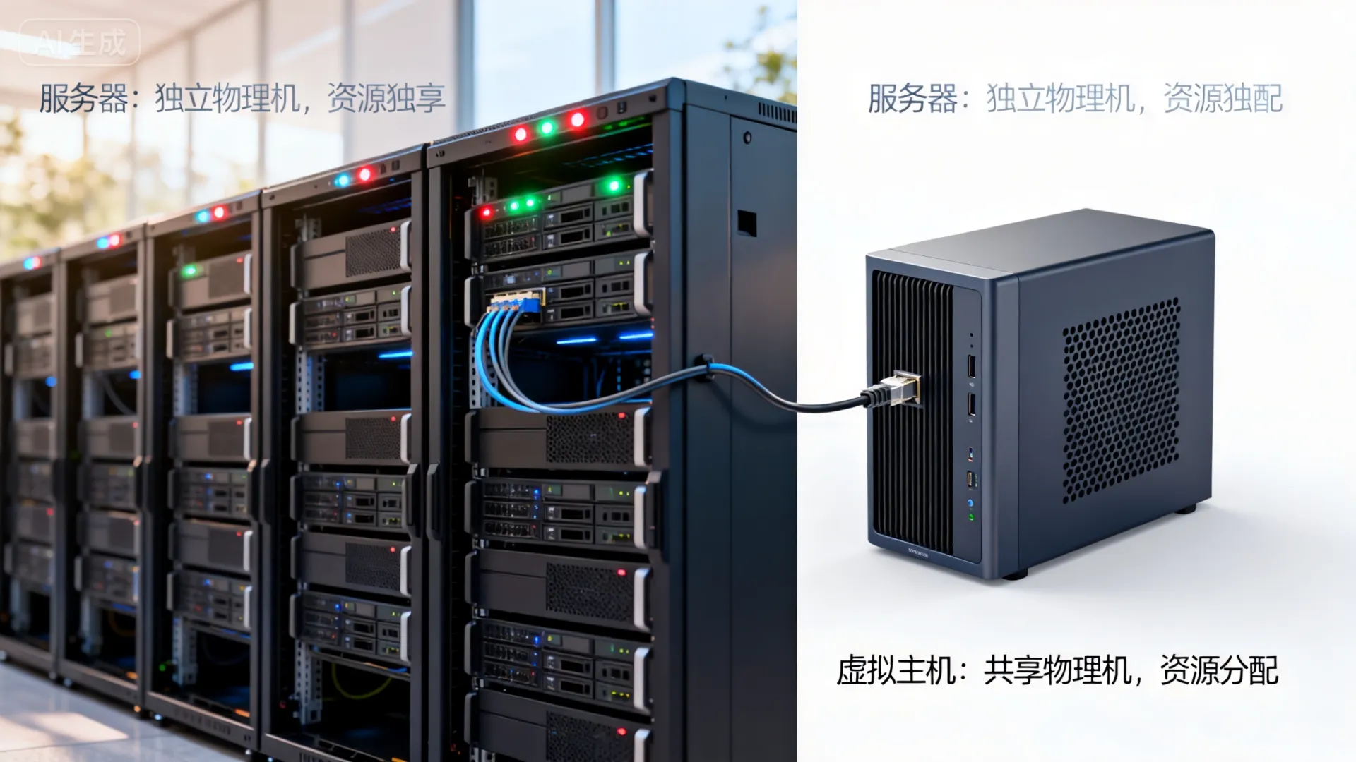服务器和虚拟主机的区别在哪 服务器和虚拟主机的区别在哪