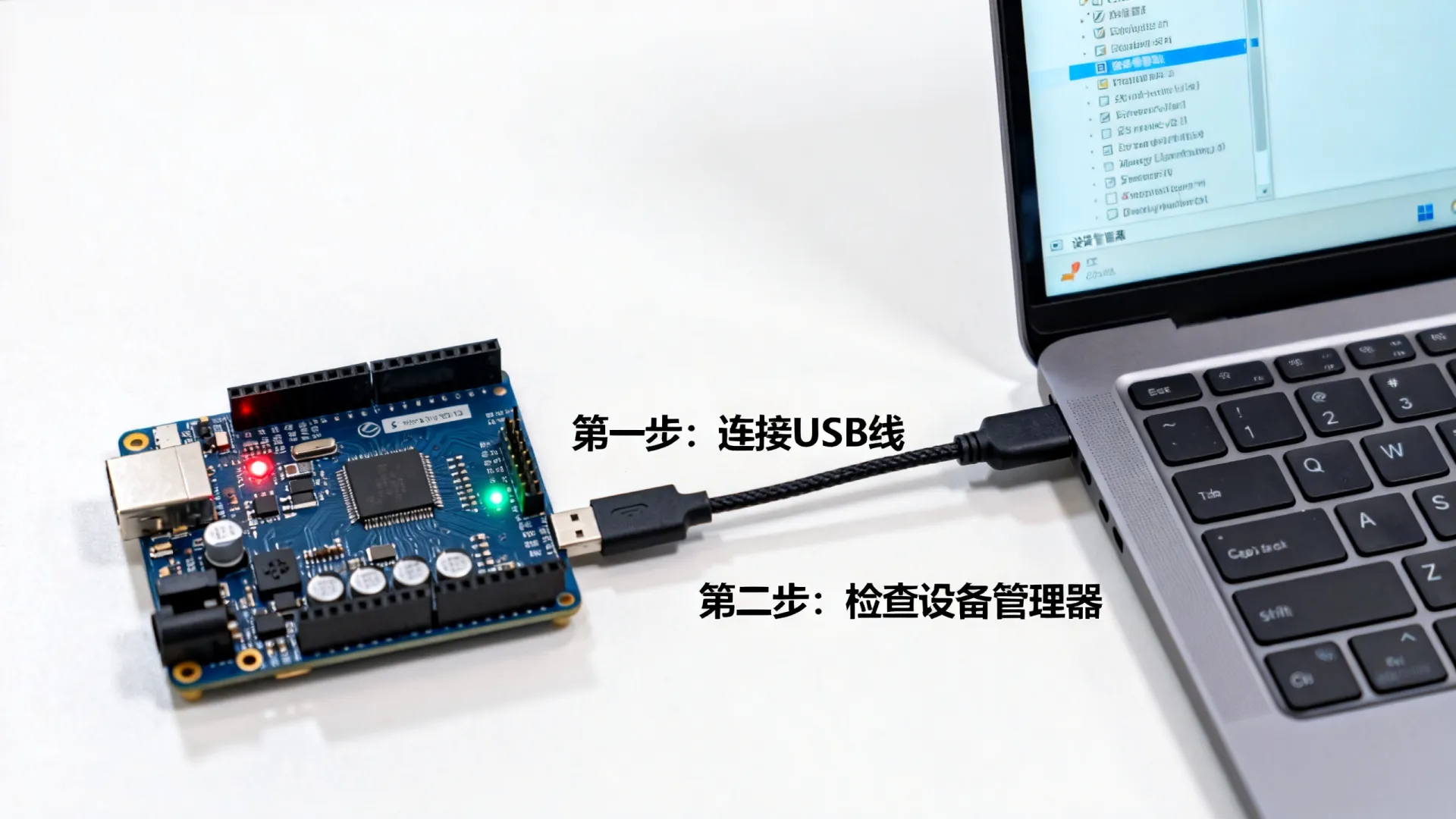 开发板与电脑连接 开发板与电脑连接