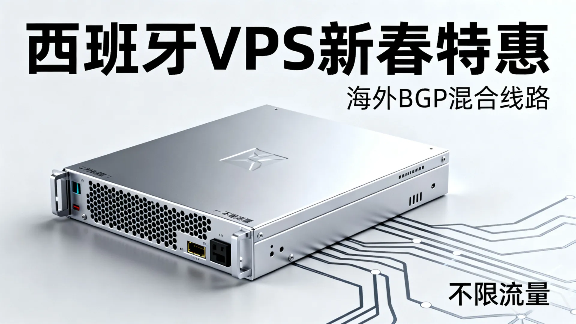 新春特惠 海外BGP混合线路 西班牙VPS - AMD Ryzen 9,不限制流量,免费赠送 新春特惠 海外BGP混合线路 西班牙VPS