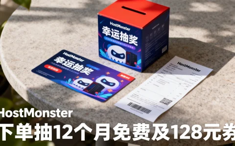 HostMonster如何参加幸运抽奖？下单抽12个月免费及128元券