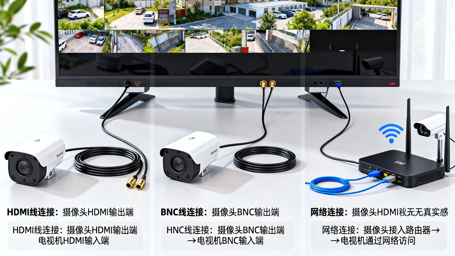 监控摄像头怎样连接电视机 监控摄像头怎样连接电视机