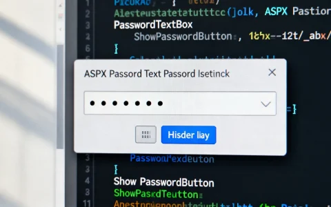 ASPX密码文本框如何安全设置？隐藏显示功能实现教程