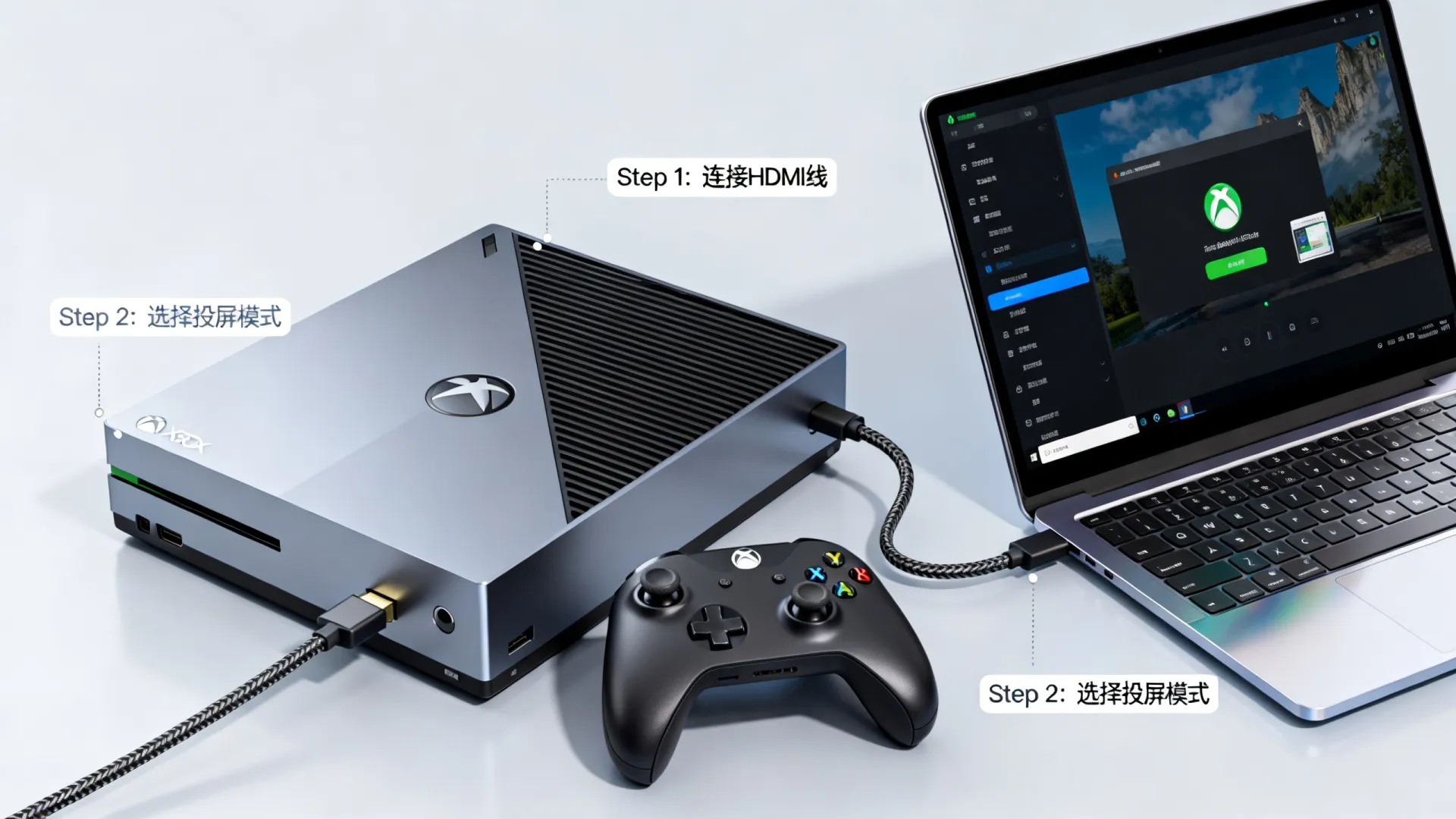 xbox连接笔记本电脑 xbox连接笔记本电脑