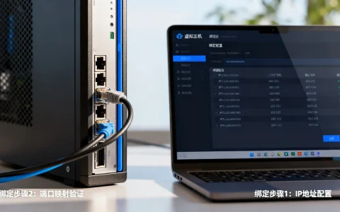 服务器与虚拟主机绑定过程中，有哪些关键细节需要注意？