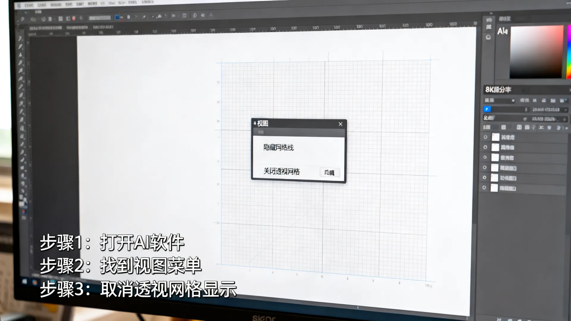 ai里网络线怎么隐藏 ai里网络线怎么隐藏