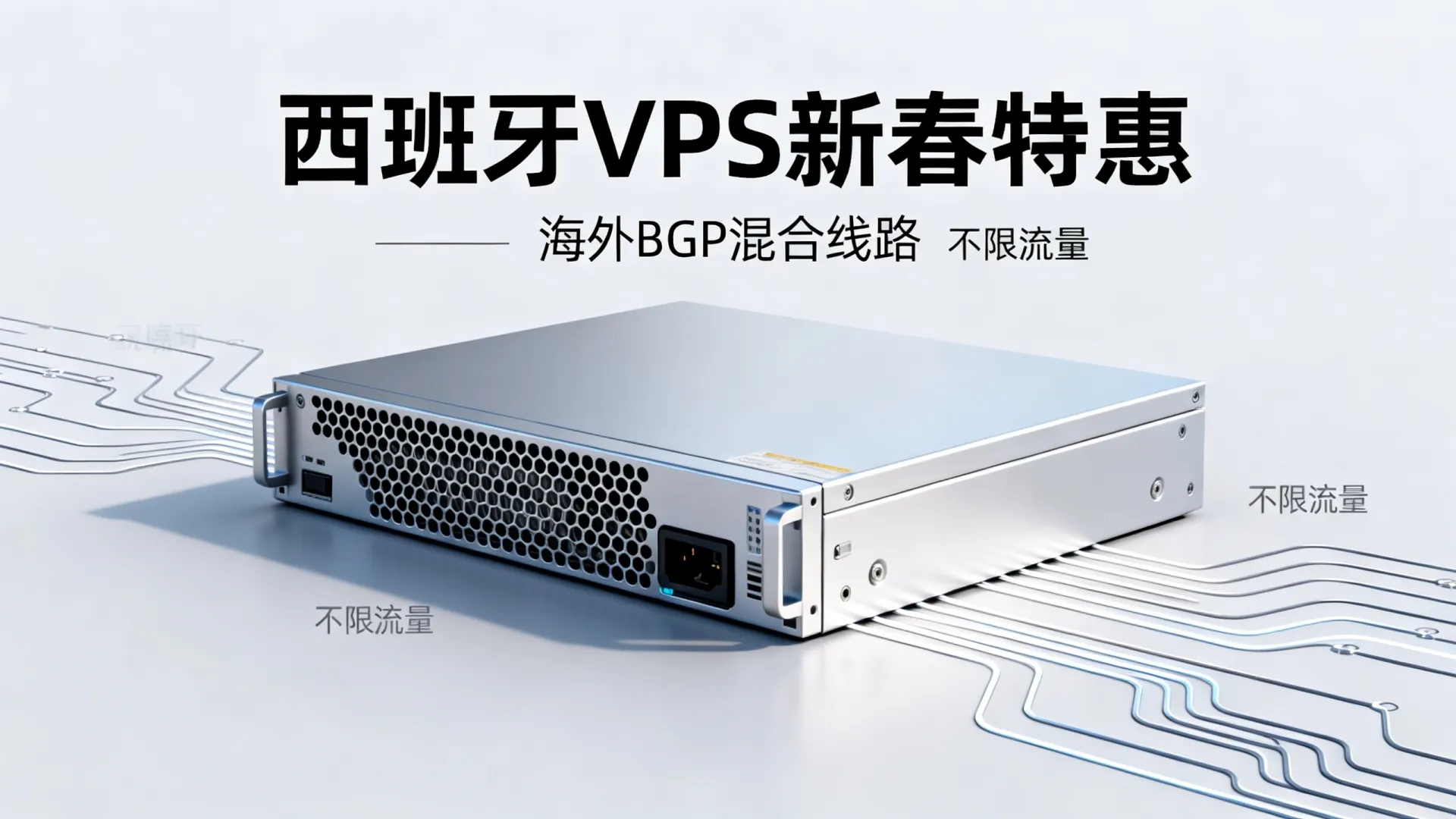 新春特惠 海外BGP混合线路 西班牙VPS - AMD Ryzen 9,不限制流量,免费赠送 新春特惠 海外BGP混合线路 西班牙VPS