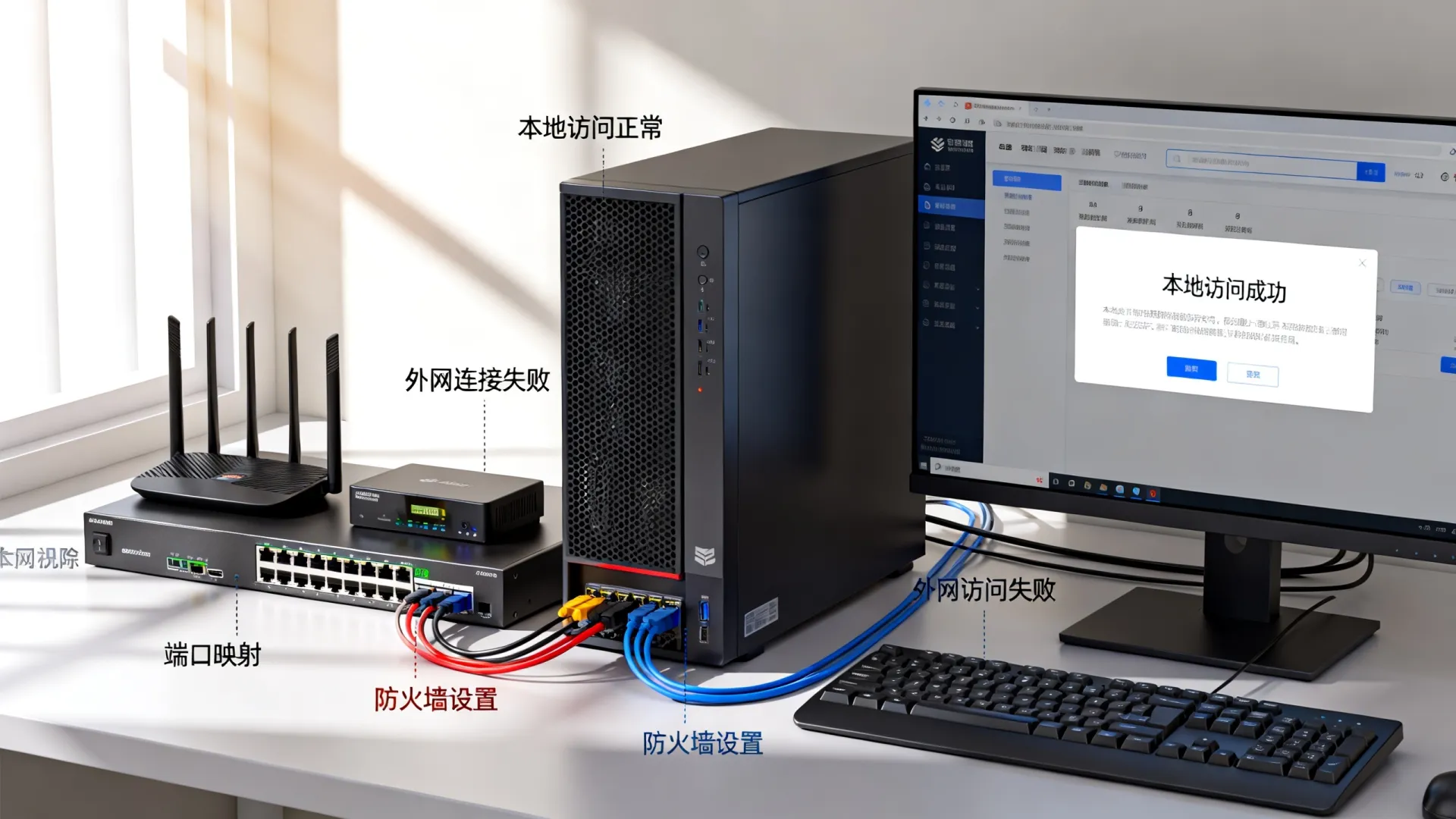 服务器本机可以访问网站