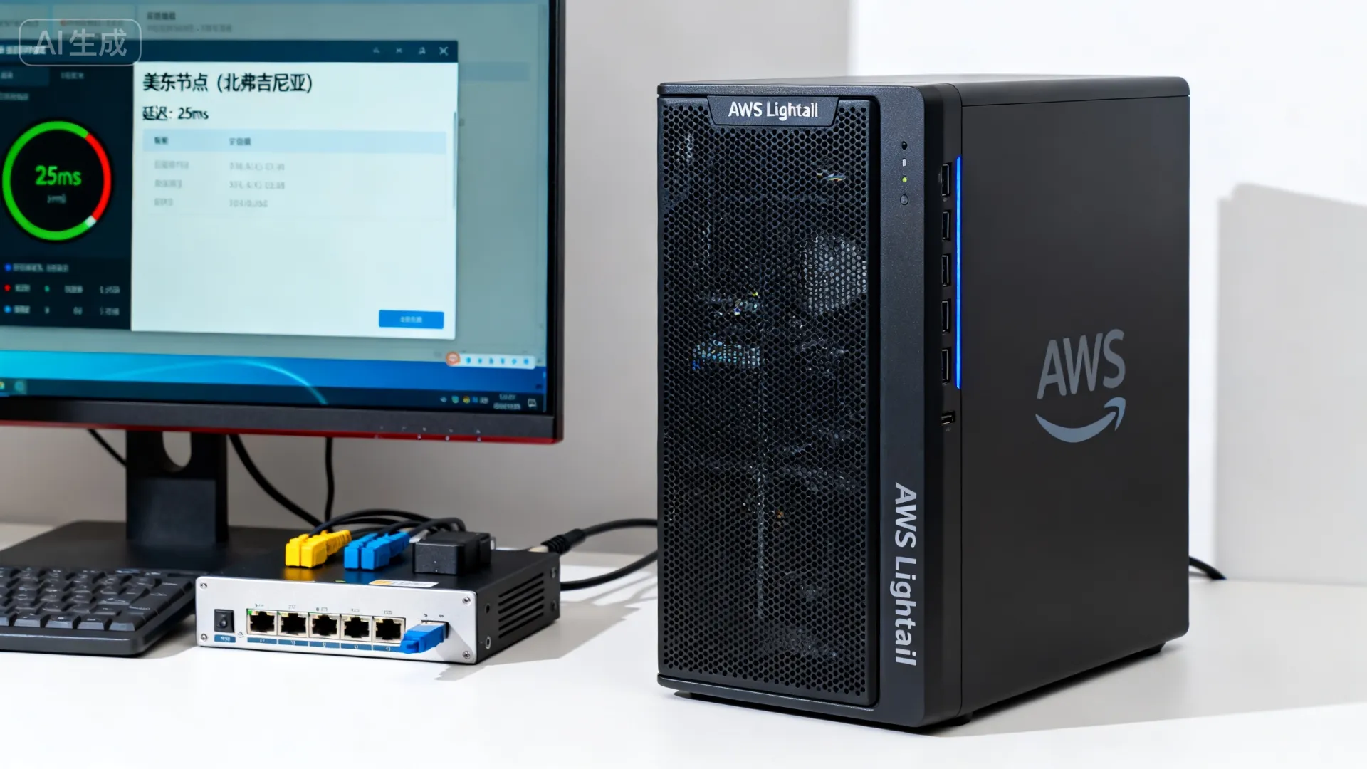 AWS Lightsail美东节点速度怎么样？北弗吉尼亚服务器延迟实测
