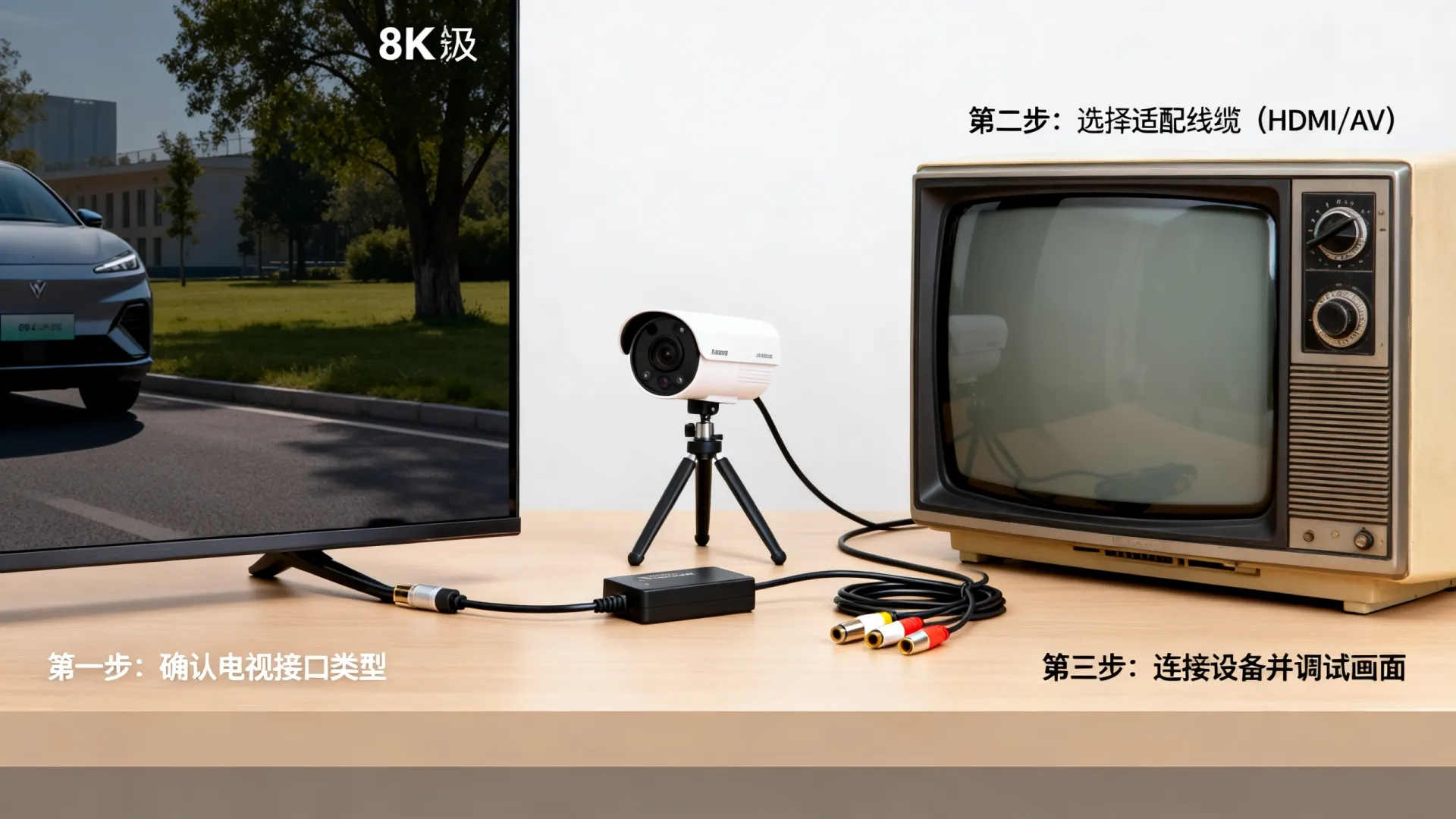 监控摄像头连电视怎么连 监控摄像头连电视怎么连
