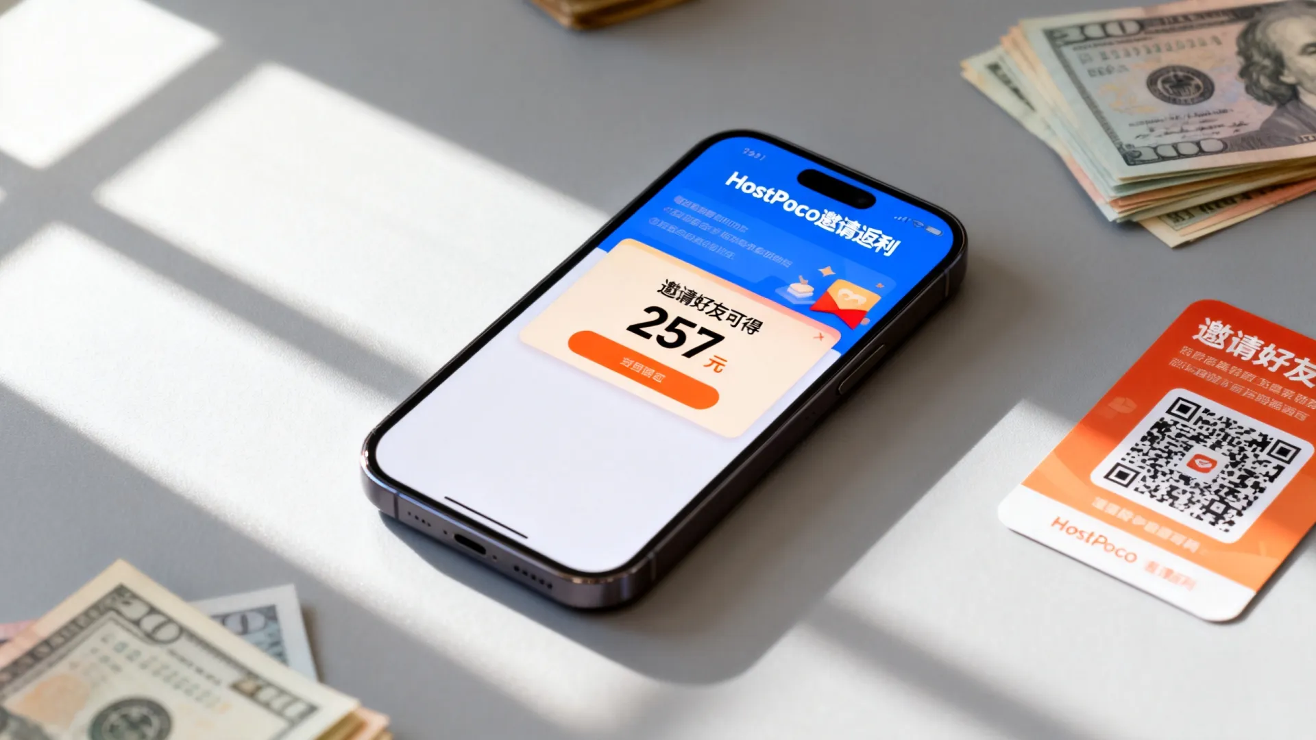 HostPoco邀请返利真能拿257元?邀请返利怎么赚钱,邀请返利 HostPoco邀请返利真能拿257元