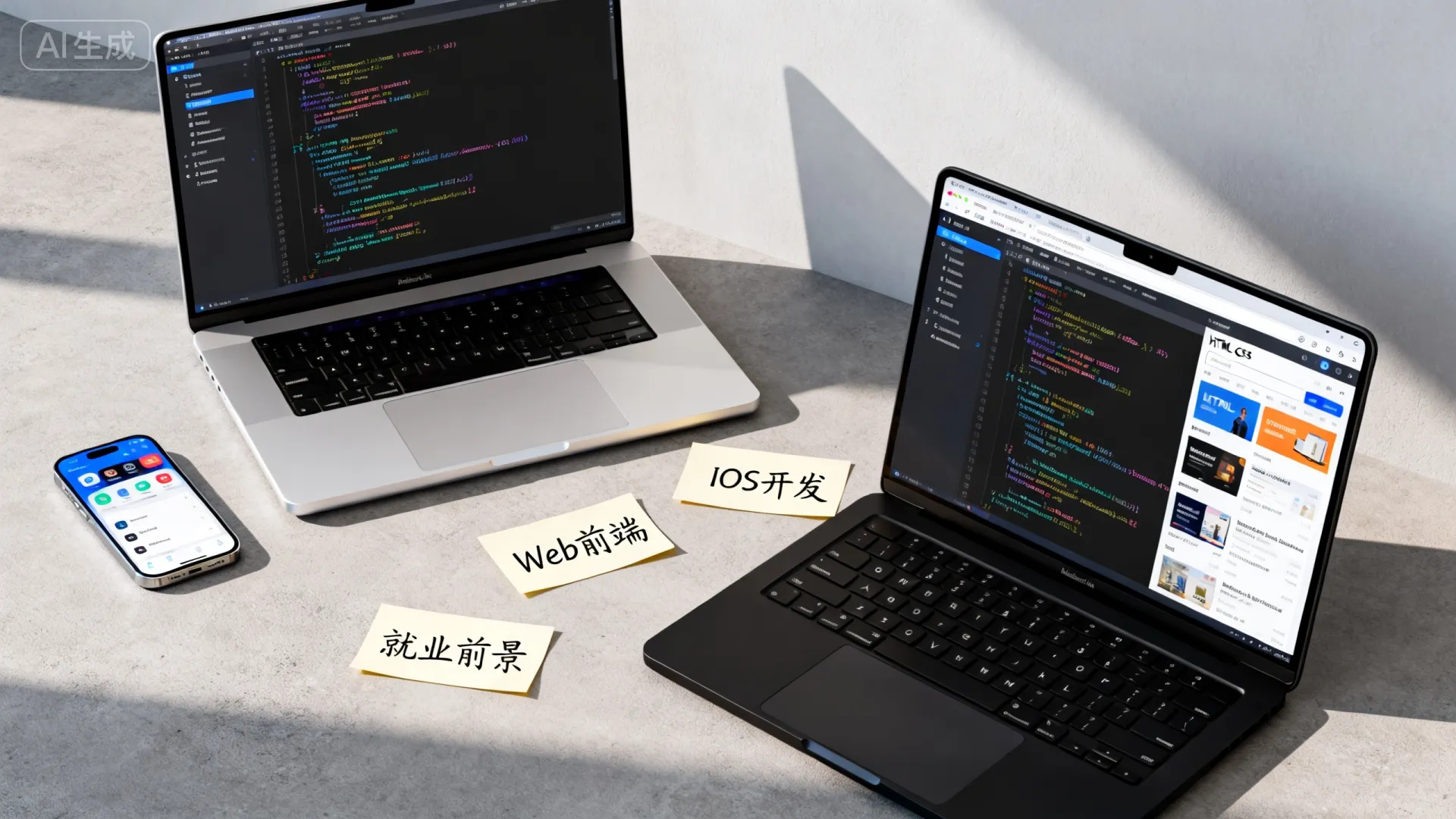 iOS开发和Web前端学哪个好?就业前景对比分析 iOS开发和Web前端学哪个好?就业前景对比分析