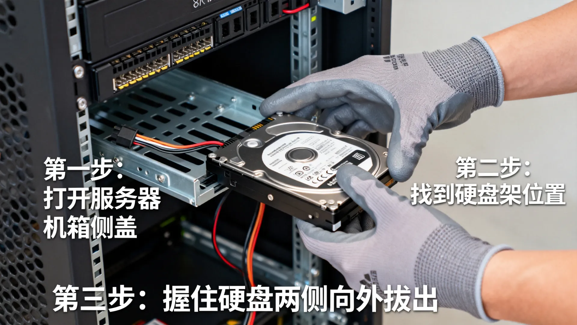 服务器的硬盘怎么拆?详细拆卸步骤图解教程 详细拆卸步骤图解教程