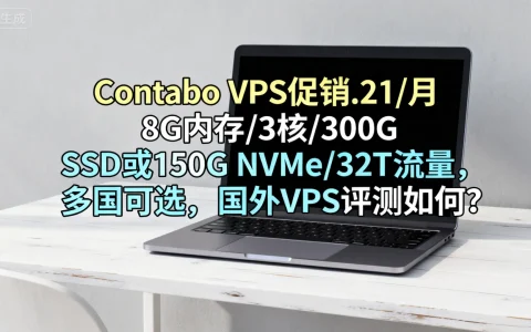 Contabo VPS促销$4.21/月，8G内存/3核/300G SSD或150G NVMe/32T流量，多国可选，国外VPS评测如何？