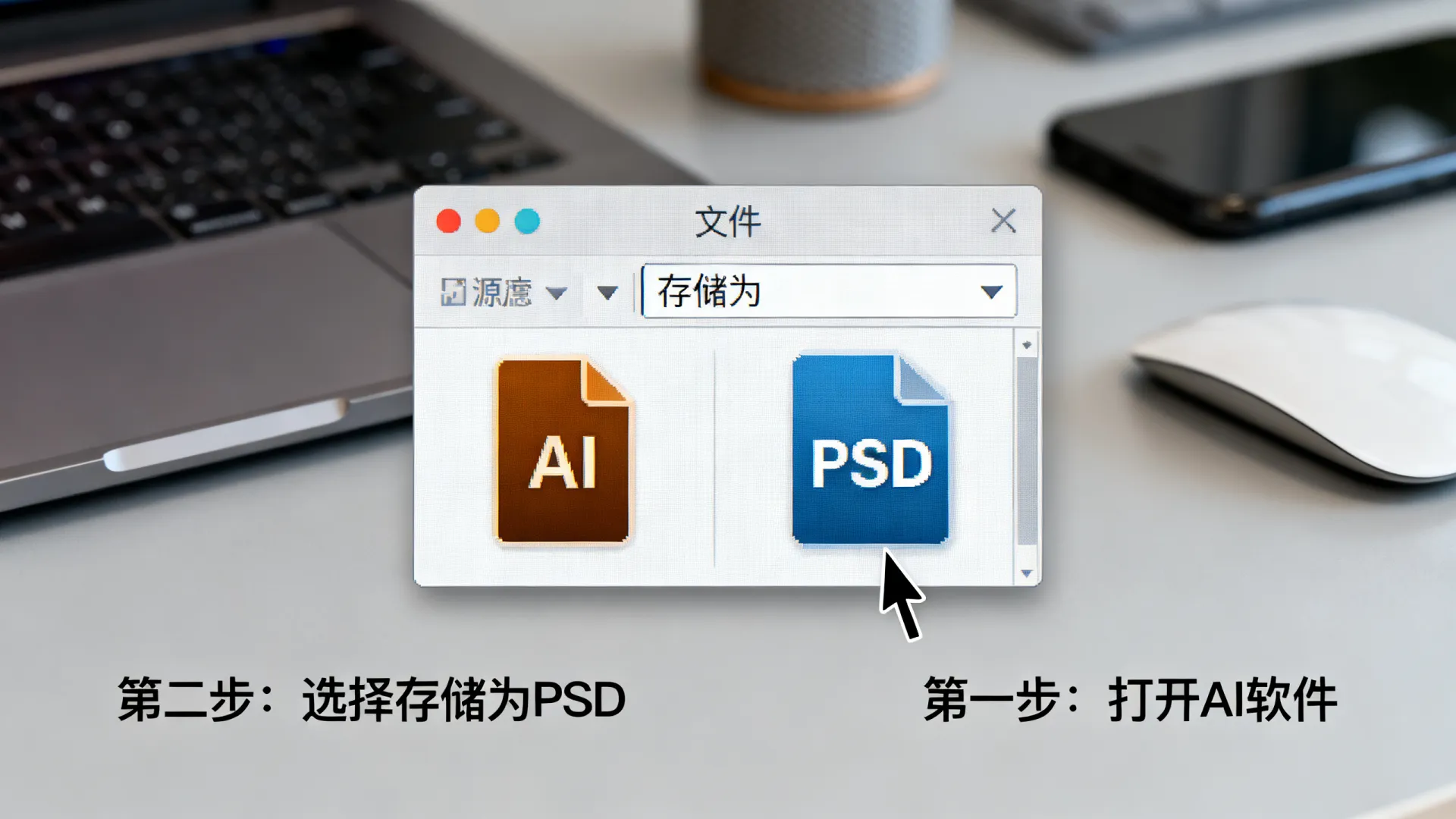ai怎么存储成psd格式文件