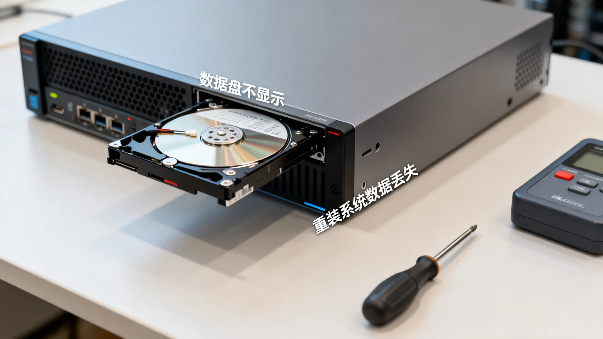 服务器更换系统后数据盘不显示