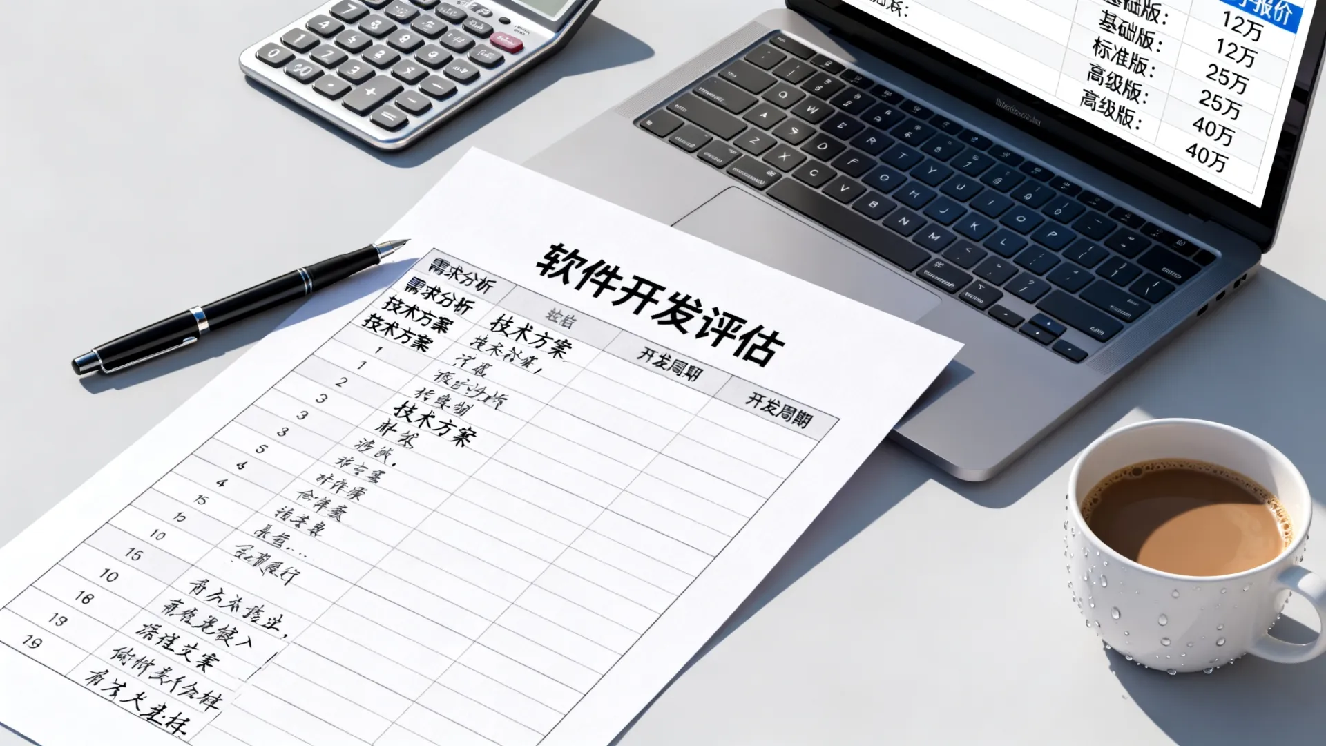 软件开发评估表 软件开发评估表