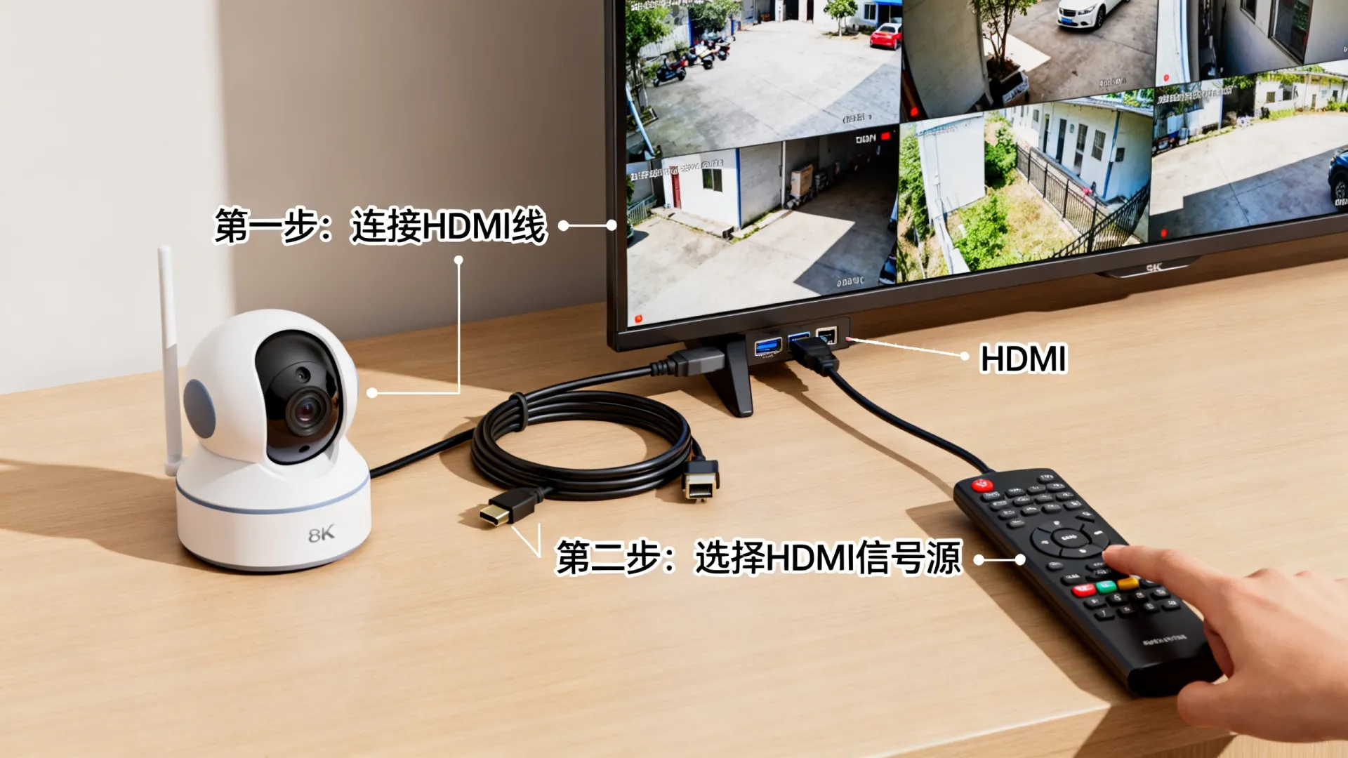 监控摄像头怎么连接电视播放 监控摄像头怎么连接电视播放