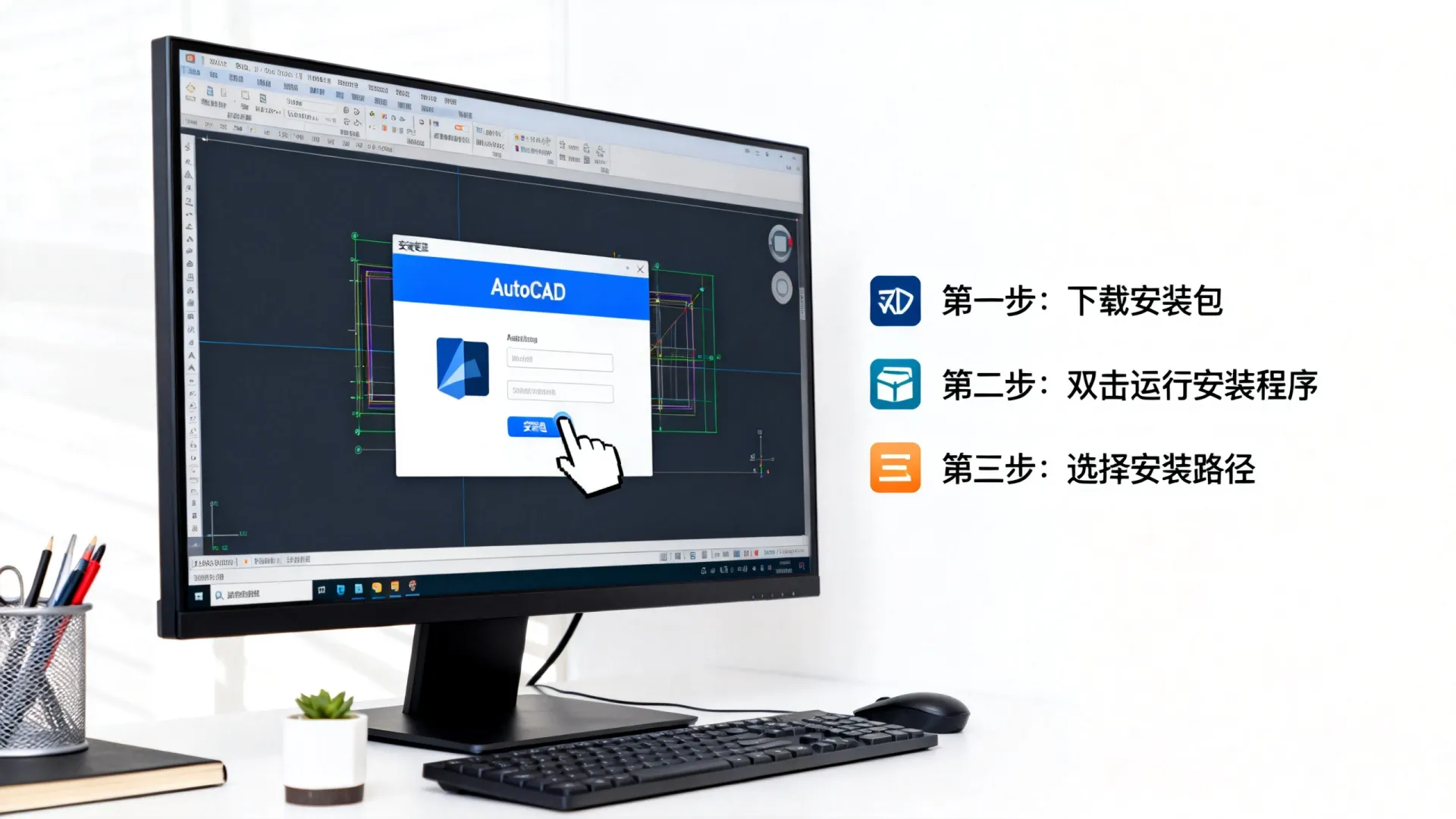 cad怎么安装到电脑教程