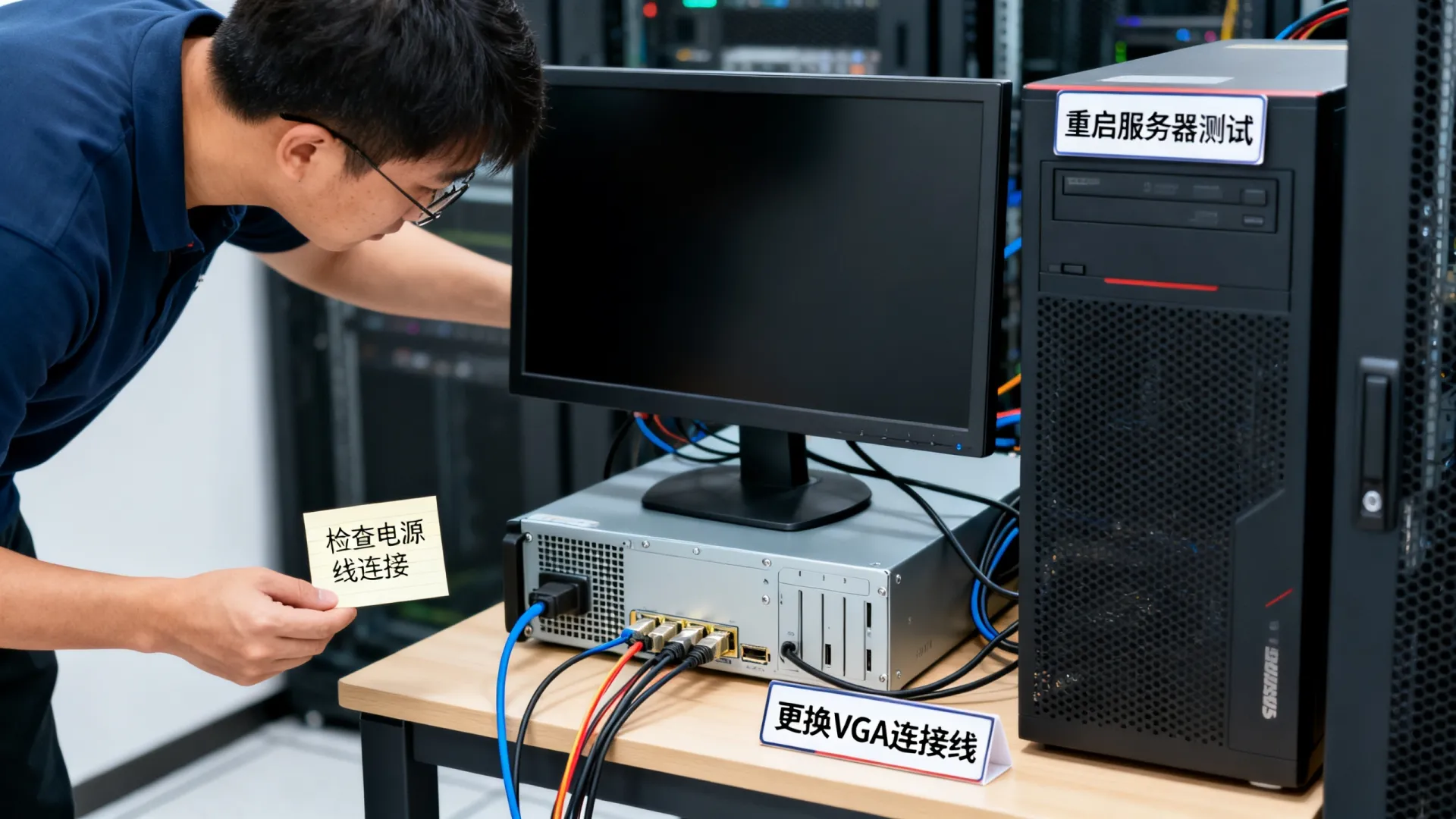 服务器显示器不亮 服务器显示器不亮