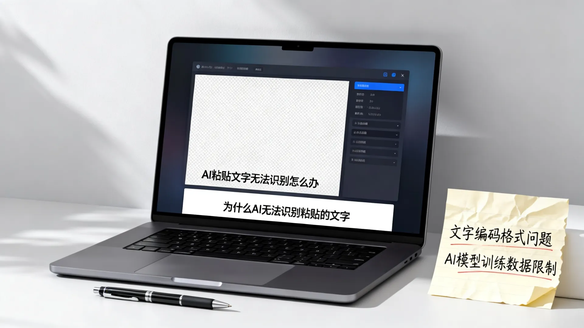 ai粘贴的文字无法识别