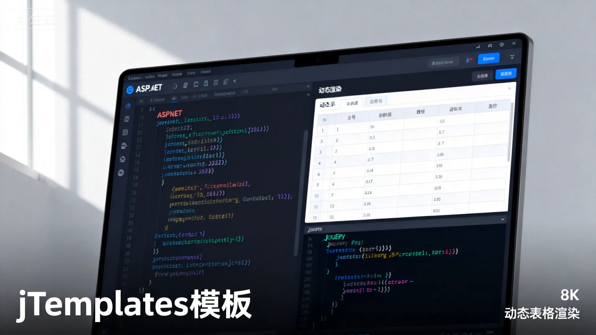 NET中利用jTemplates实现动态表格