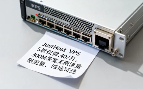JustHost VPS 5折仅需$1.40/月，300M带宽无限流量，四地可选，VPS性价比如何？