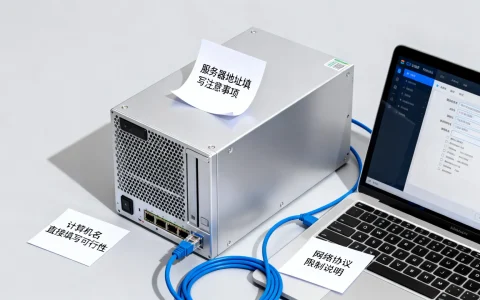 服务器地址能否直接填写计算机名，有何限制或注意事项？