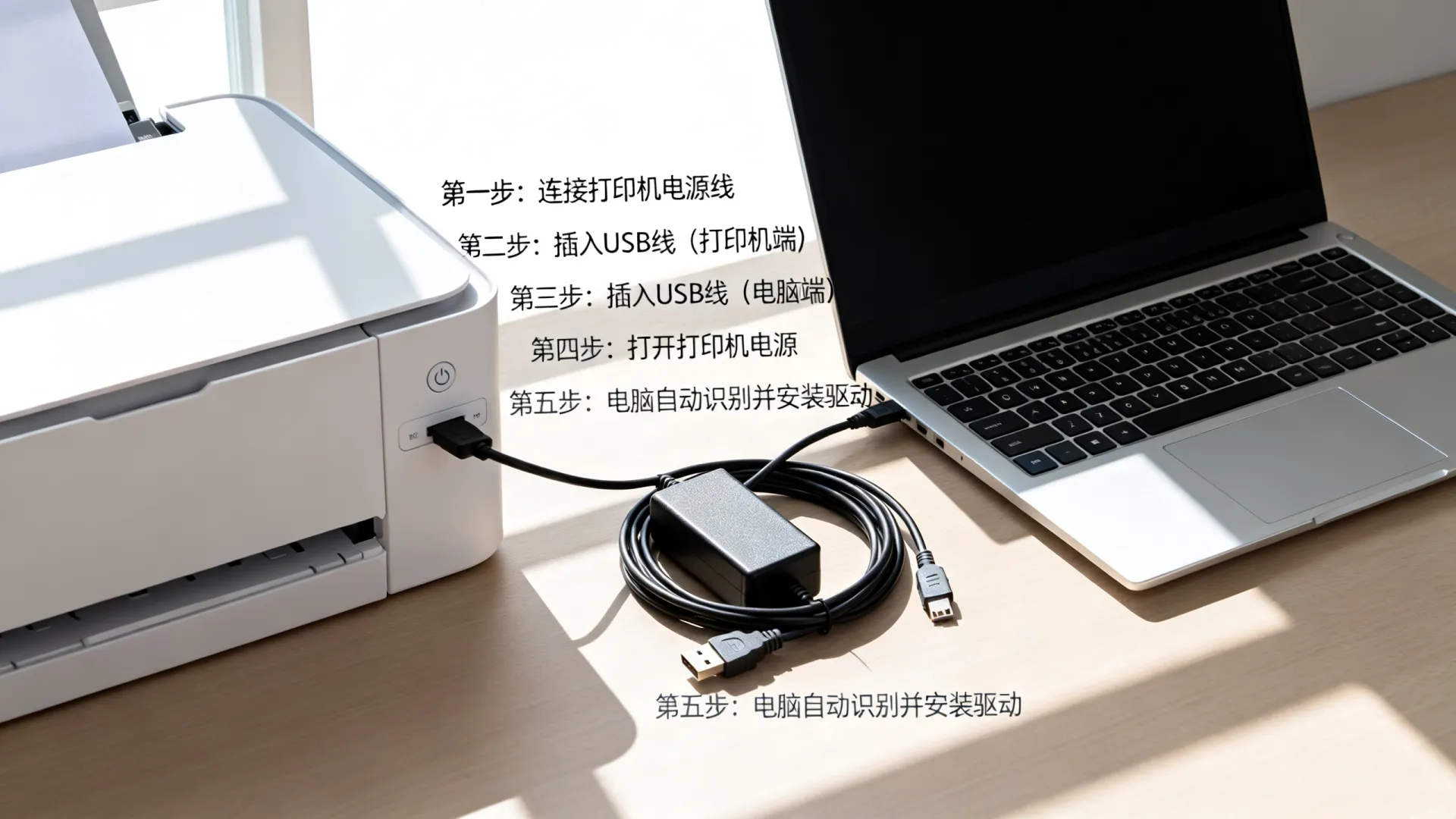 安装打印机到电脑步骤