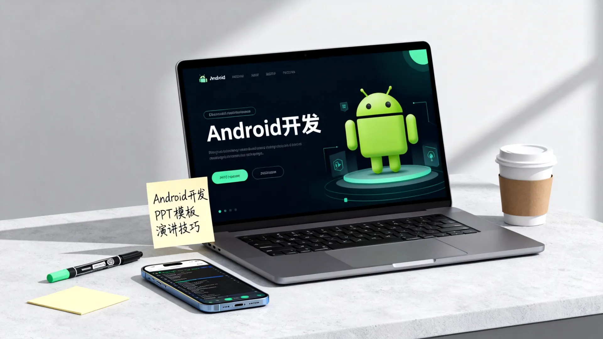 如何制作吸引眼球的Android开发演讲PPT?精选模板与演讲技巧分享 如何制作吸引眼球的Android开发演讲PPT