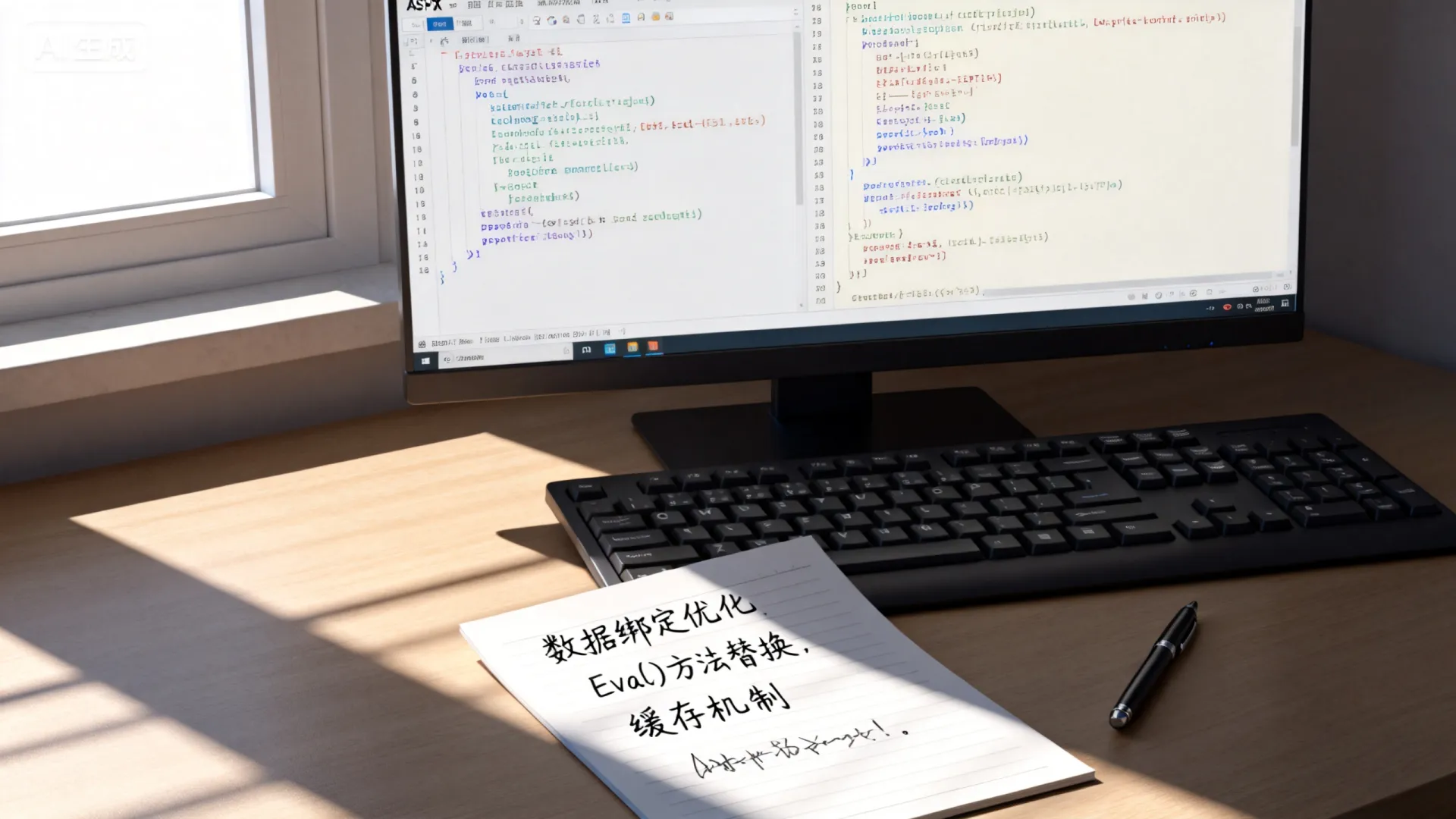 在ASPX页面中编写后台代码时,如何优化数据绑定性能? 在ASPX页面中编写后台代码时,如何优化数据绑定性能?