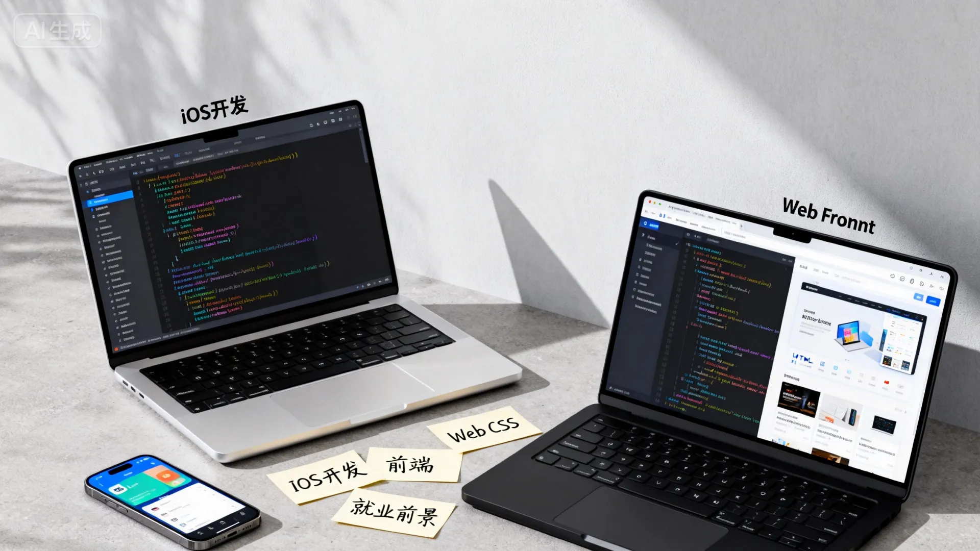 iOS开发和Web前端学哪个好?就业前景对比分析 iOS开发和Web前端学哪个好?就业前景对比分析