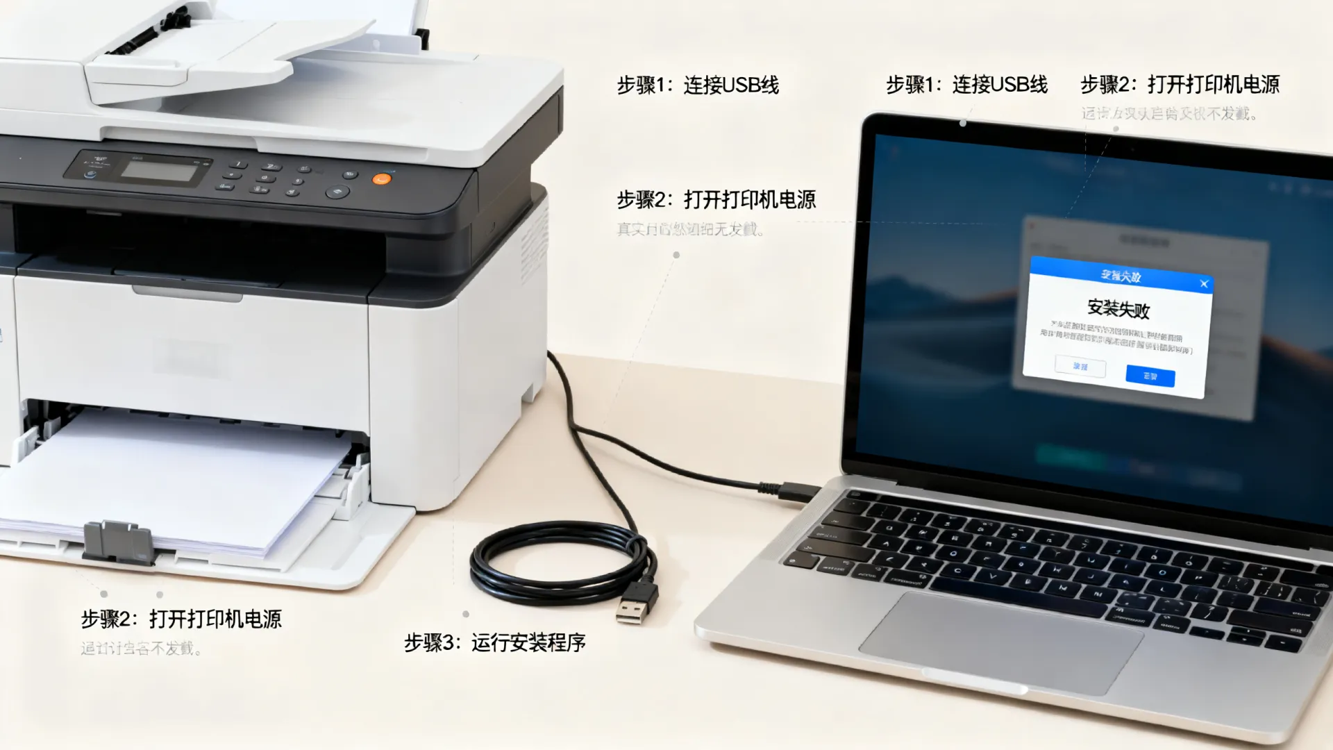 安装打印机连接电脑教程图解大全