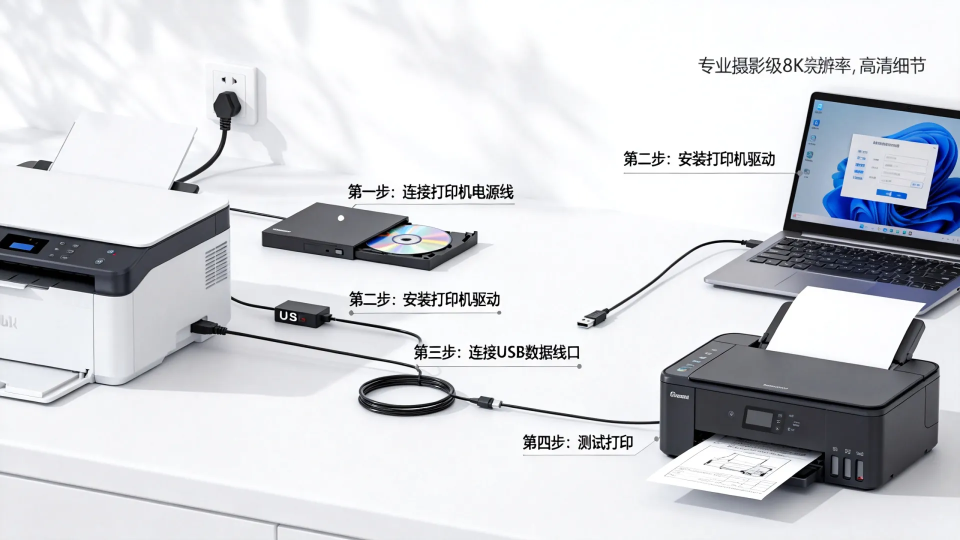 打印机和电脑怎么安装步骤