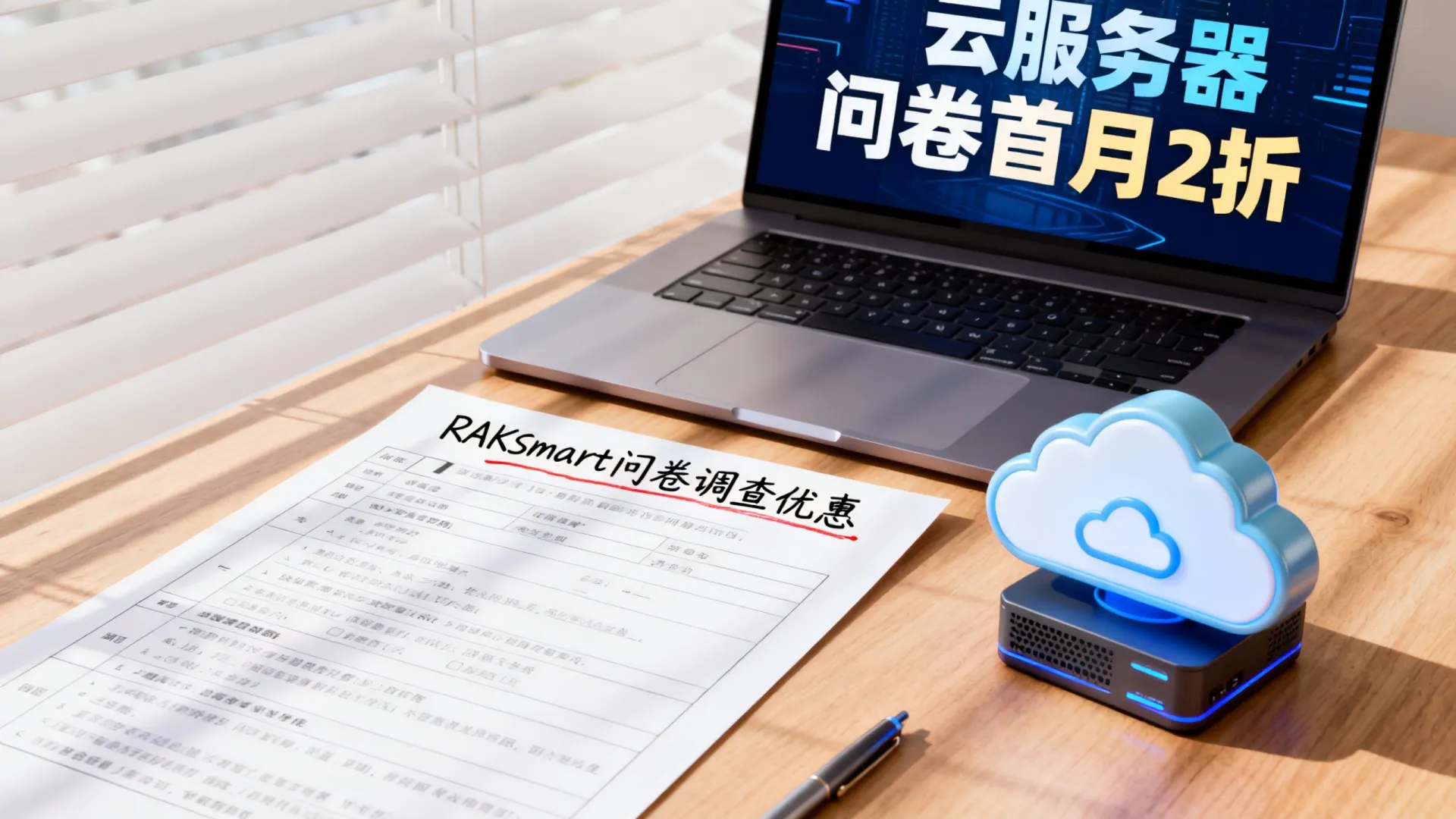 限时优惠 RAKsmart问卷调查送5美金代金券/云服务器首月2折券,支持支付宝/银联/Paypal 限时优惠 RAKsmart问卷调查送5美金代金券