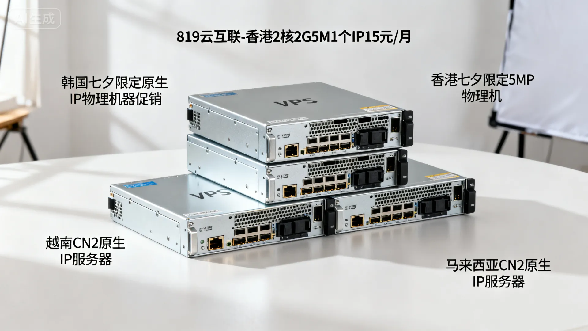 819云互联-香港2核2G5M1个IP15元/月,韩国七夕限定原生IP物理机器促销,越南CN2原生IP服务器,马来西亚CN2原生IP服务器。 - VPS评测 - 国外VPS,国外VPS商家,评测及优惠 819云互联-香港2核2G5M1个IP15元/月,韩国七夕限定原生IP物理机器促销,越南CN2原生IP服务器,马来西亚CN2原生IP服务器。 - VPS评测 - 国外VPS,国外VPS商家,评测及优惠