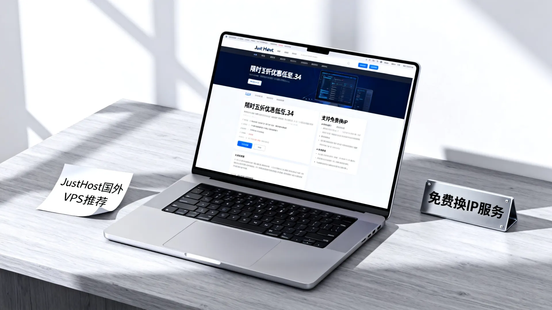 JustHost哪个国外VPS便宜？限时五折优惠低至.34支持免费换IP