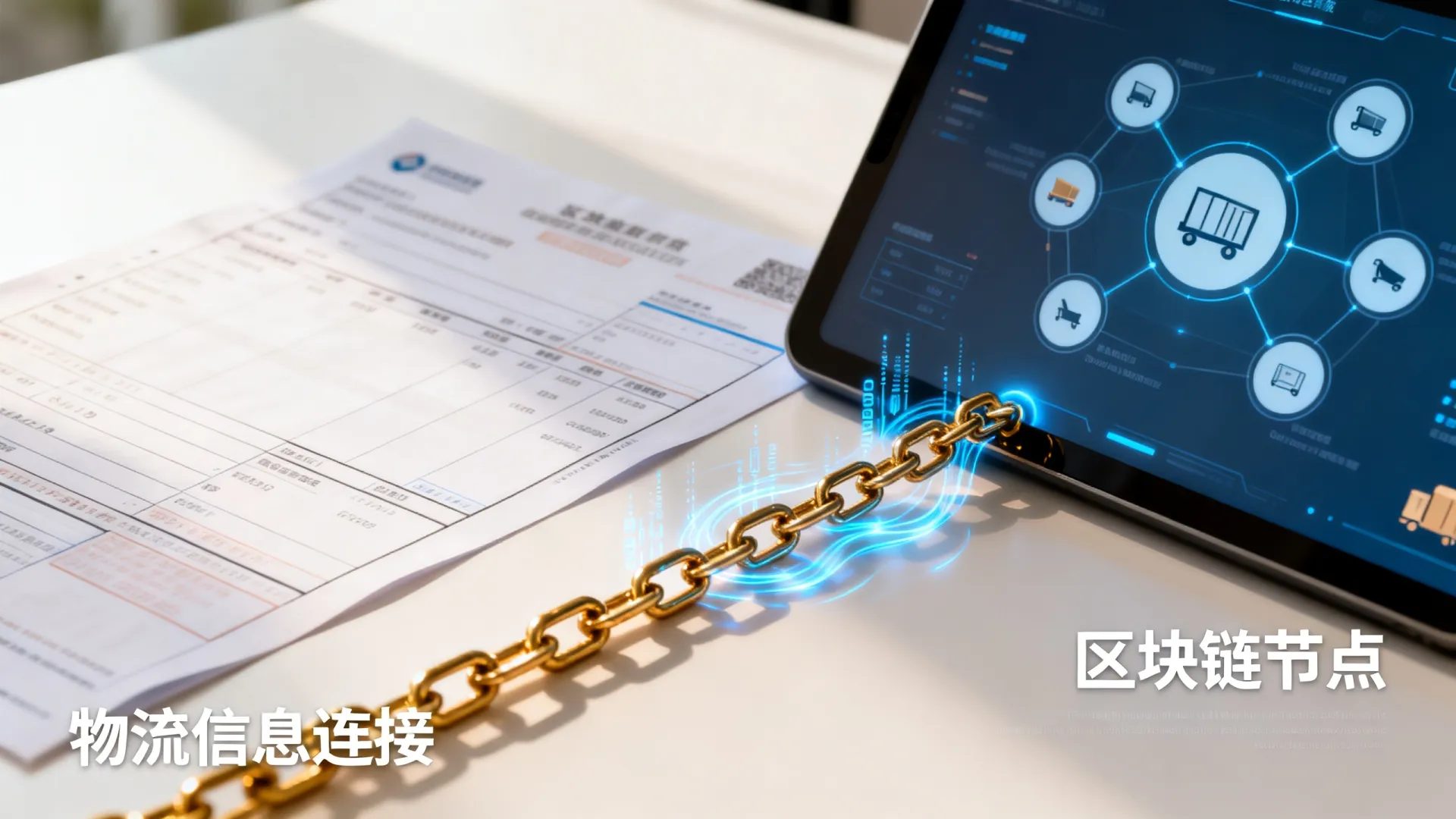 国内区块链数据连接物流信息