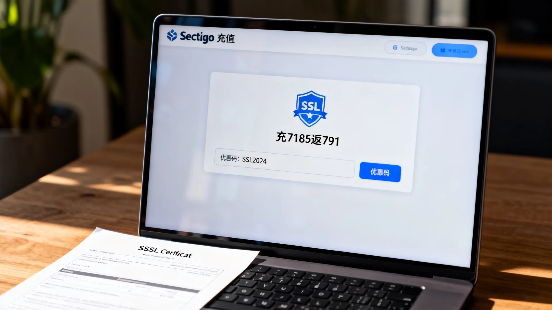 Sectigo限时充值,充7185返791如何叠加优惠码?SSL证书充值返现优惠码怎么用 充7185返791如何叠加优惠码