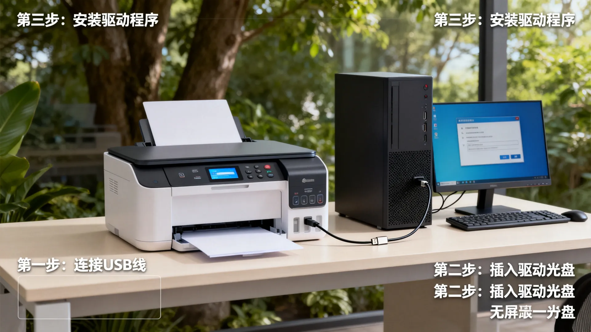 打印机怎么连接电脑怎么安装驱动 打印机怎么连接电脑怎么安装驱动