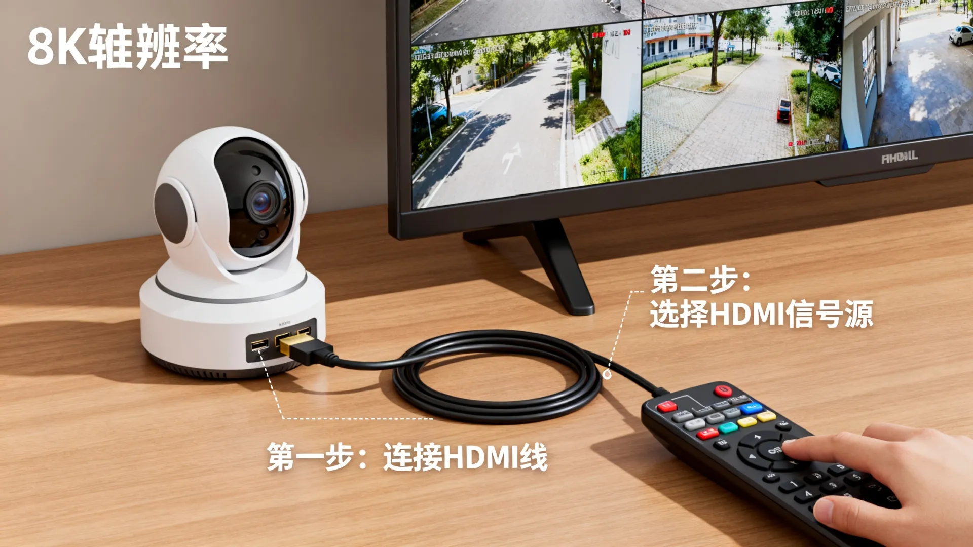 监控摄像头怎么连接电视播放 监控摄像头怎么连接电视播放
