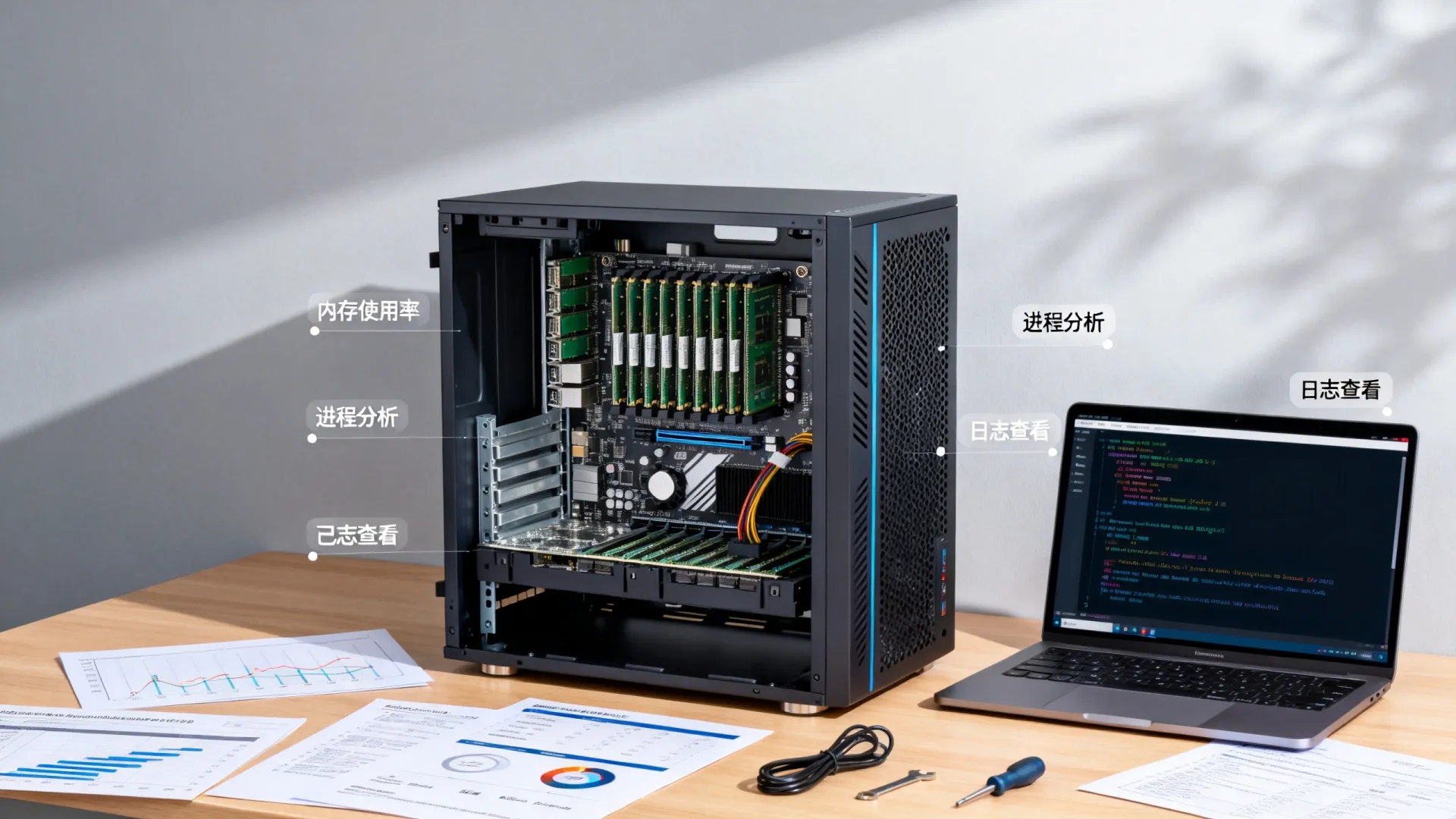 服务器显示内存不足怎么查看