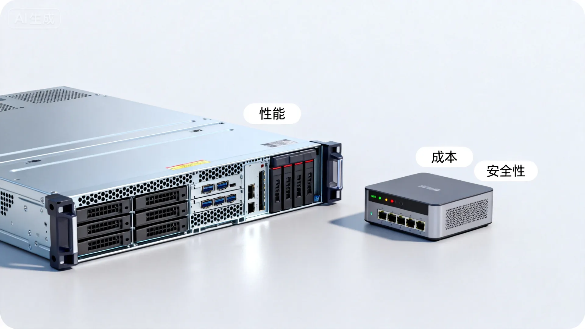 服务器与虚拟主机在性能、成本和安全性上的主要区别有哪些？