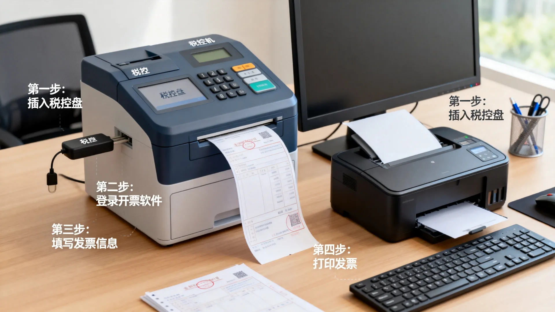 税控机开票步骤详解？新手必看的税控盘操作指南