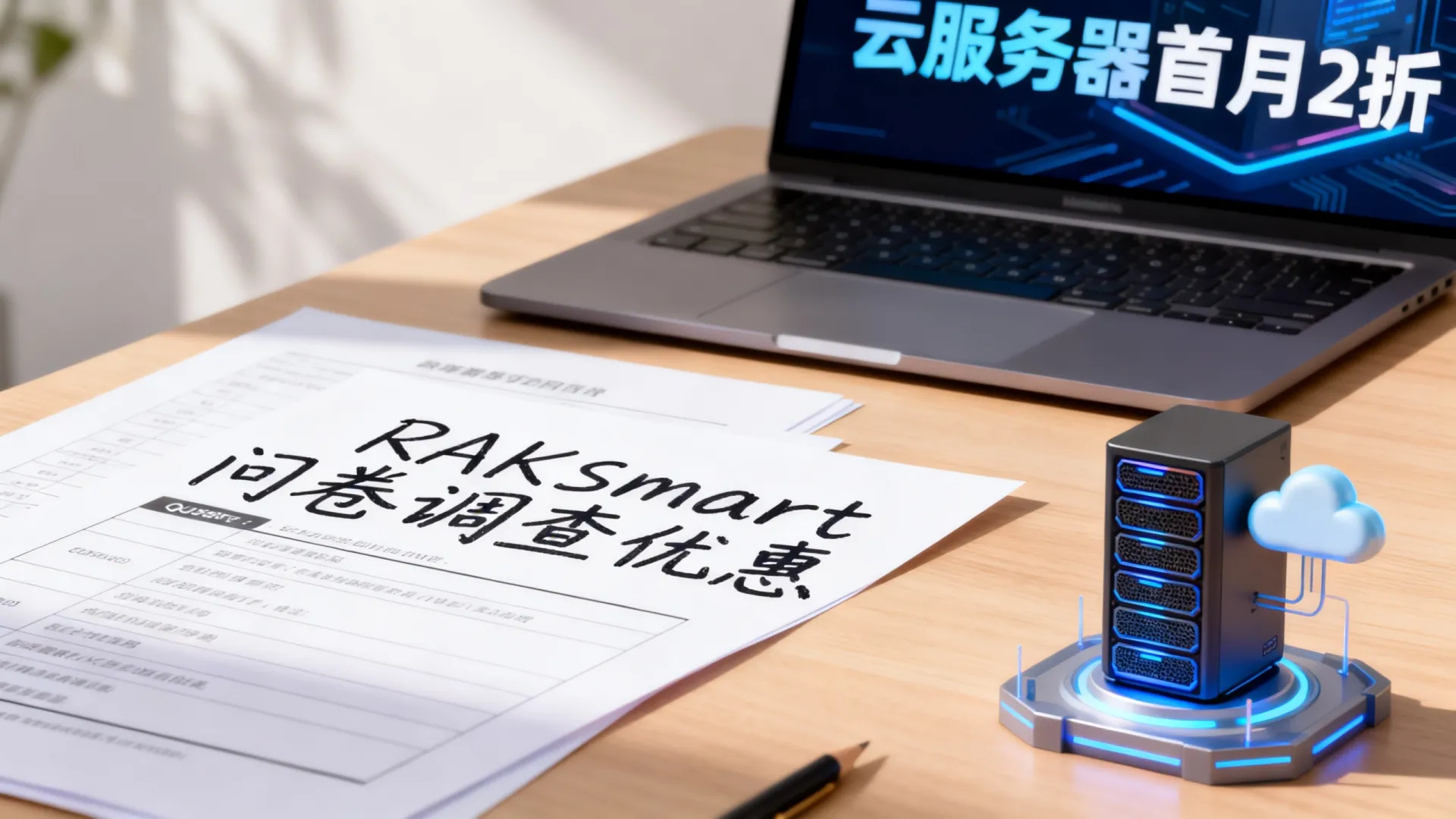 限时优惠 RAKsmart问卷调查送5美金代金券/云服务器首月2折券,支持支付宝/银联/Paypal 限时优惠 RAKsmart问卷调查送5美金代金券