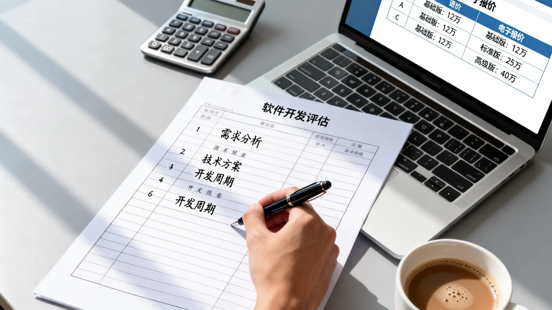 软件开发评估表 软件开发评估表