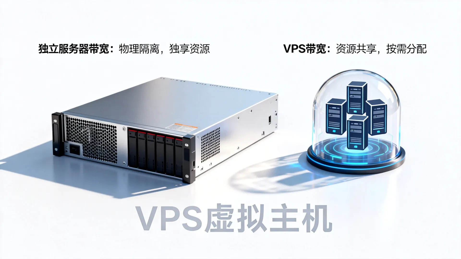 独立服务器带宽和VPS带宽区别在哪? 独立服务器带宽和VPS带宽区别在哪