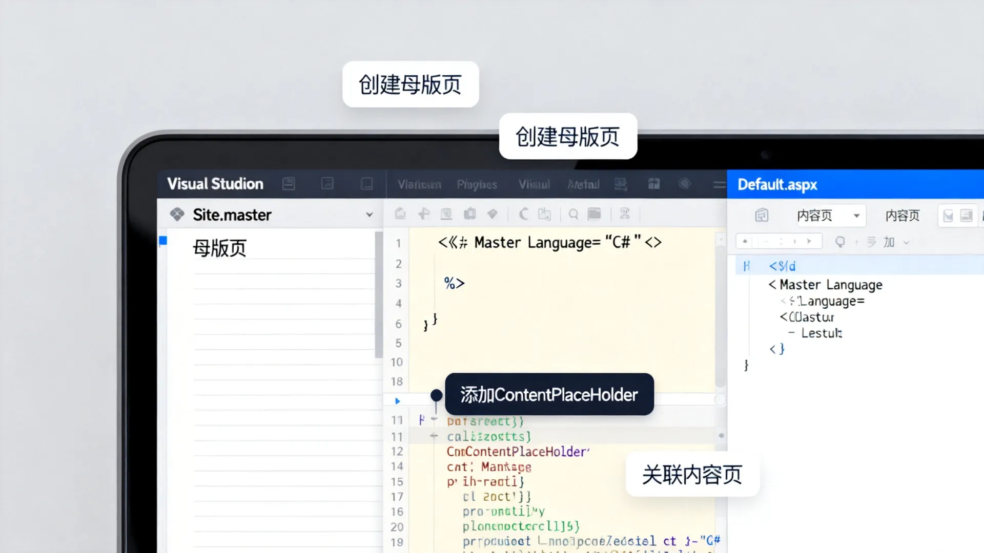 aspnet母版页如何使用