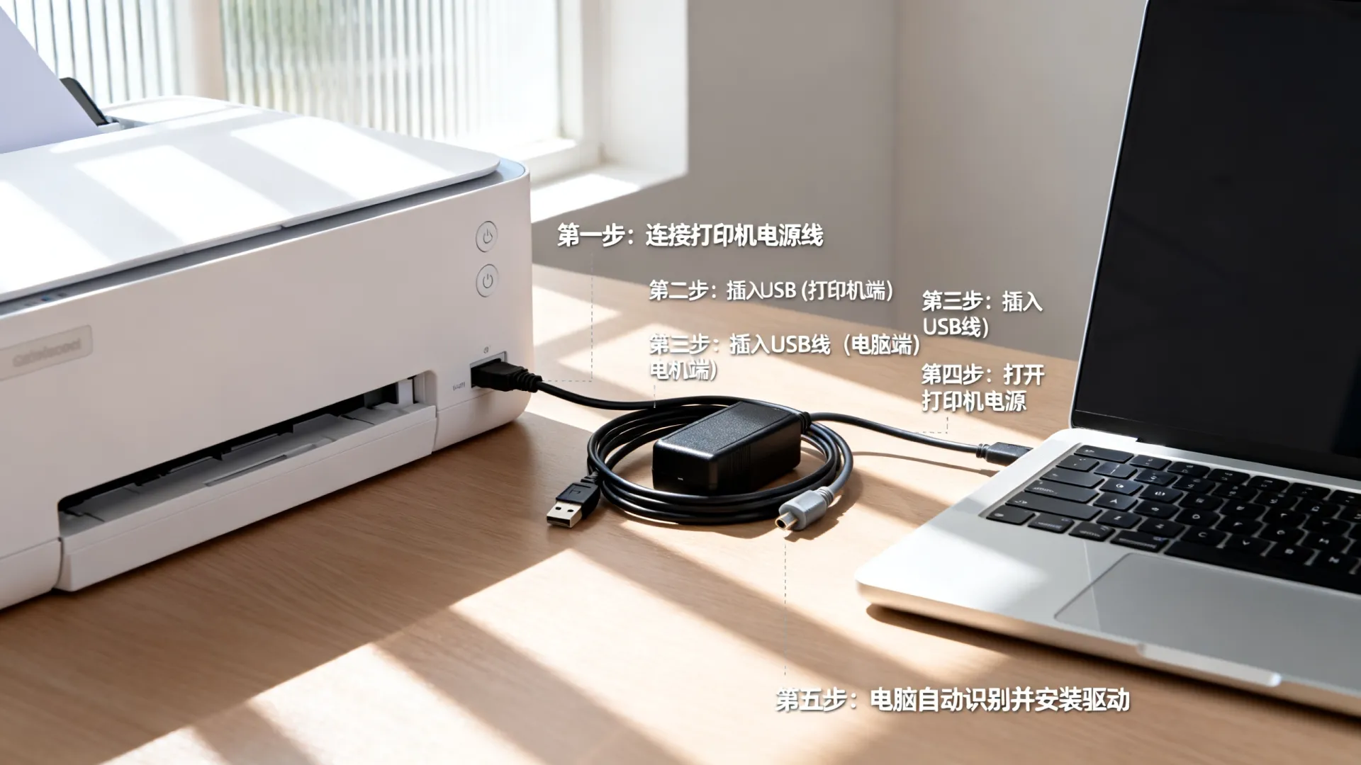 安装打印机到电脑步骤