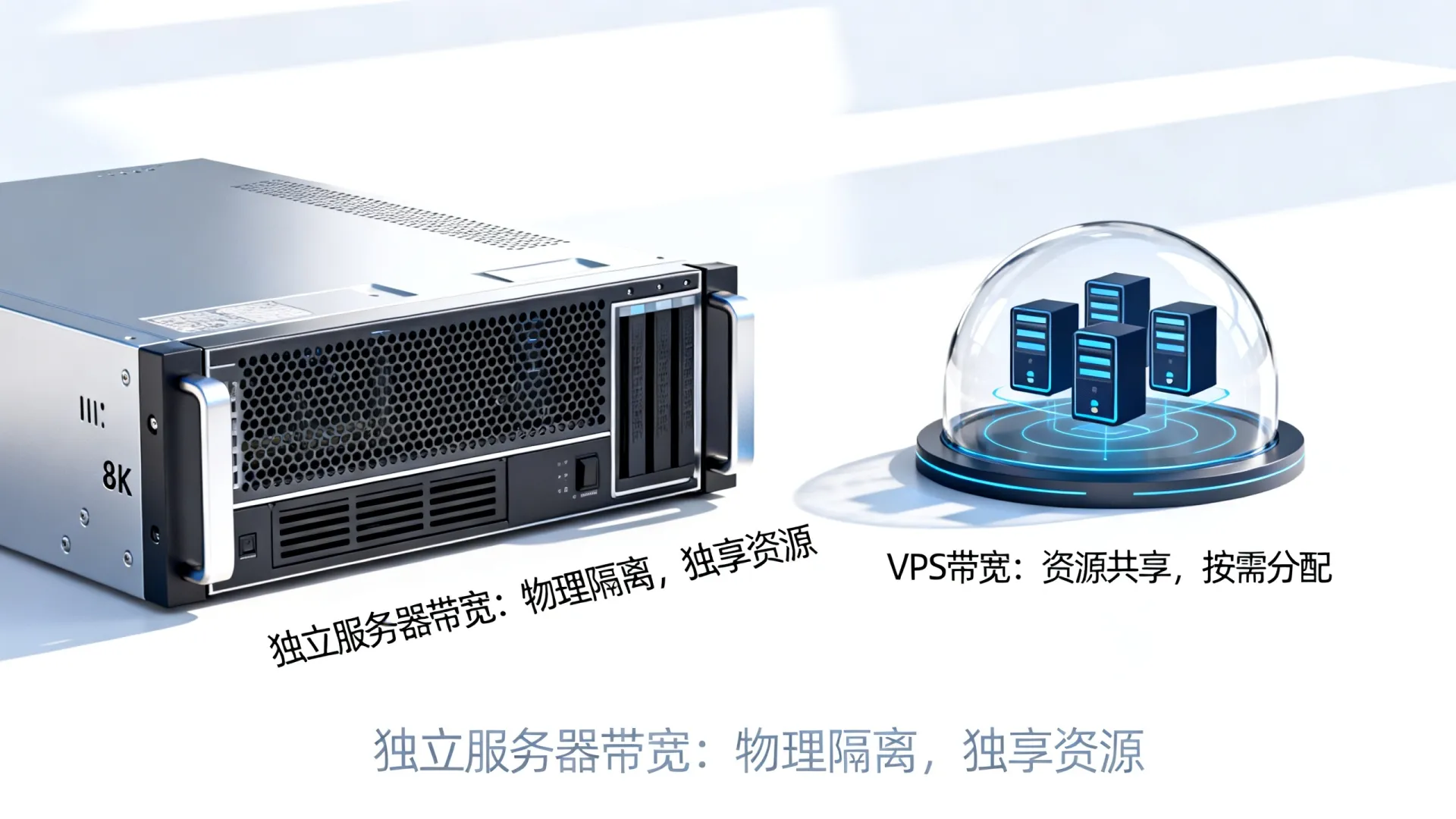 独立服务器带宽和VPS带宽区别在哪? 独立服务器带宽和VPS带宽区别在哪