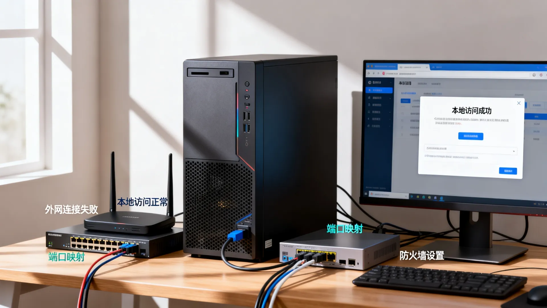 服务器本机可以访问网站